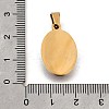 Religion Theme 304 Stainless Steel Pave Epoxy Pendants STAS-K256-29G-05-3