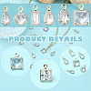 20Pcs Brass Cubic Zirconia Charms ZIRC-YW0001-12-4