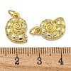 Rack Plating Brass Micro Pave Cubic Zirconia Pendants KK-I718-27G-01-3