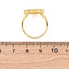 Brass Micro Pave Clear Cubic Zirconia Rings for Women RJEW-U047-11G-5