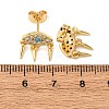 Brass Micro Pave Cubic Zirconia Eye Stud Earrings EJEW-K267-14G-5