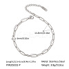 Stainless Steel Paperclip Chain Anklets for Women RC7238-2-2