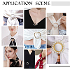 14Pcs 14 Style Alloy Resin Imitation Pearl Buckles JEWB-PH0001-21-6