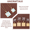 DIY Blank Square Pendant Making Kit DIY-UN0005-44-5