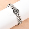 Stainless Steel Viking Compass Link Bracelets BJEW-D379-15ASP-5
