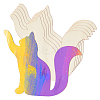 Cat Wood Unfinished Wood Cutouts DIY-WH0430-319A-1