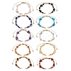 Natural & Synthetic Mixed Stone Chips & Handmade Seed Beads Braided Bracelet Making AJEW-MZ00004-1