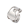 304 Stainless Steel Rhinestone Saint Benedict Open Cuff Rings LS-RJEW-M069-01P-2