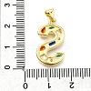 Brass Micro Pave Clear Cubic Zirconia Pendants KK-G521-01G-S-01-3
