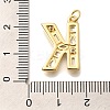 Brass Micro Pave Clear Cubic Zirconia Pendants KK-G521-01G-K-3