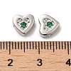 Real Platinum Plated Brass Beads KK-H455-09P-03-3
