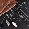 Clear Acrylic Leather Template TOOL-WH0136-49-5