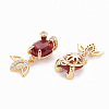 Brass Micro Pave Clear Cubic Zirconia Pendants KK-N231-275-NF-2