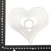 Heart 201 Stainless Steel Connector Charms/Links STAS-D386-03P-3