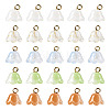 80Pcs 5 Colors Handmade Lampwork Charms FIND-TA0002-77-2