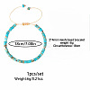 Dyed Synthetic Imperial Jasper Heishi Beads Adjustable Braided Bracelets for Men Women BX7041-1-2