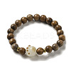 Wood Bead Bracelets BJEW-B080-32-1