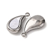304 Stainless Steel Resin Pendants STAS-P406-15G-P-2