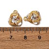 Brass Micro Pave Cubic Zirconia Charms KK-Z121-02G-3