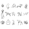60Pcs 15 Styles Tibetan Styles Alloy Pendants FIND-FS0002-01-1