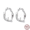 Rhodium Plated 925 Sterling Silver Stud Earring Findings STER-M115-03P-1