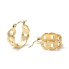 Ion Plating(IP) 304 Stainless Steel Cuban Link Chunky Hoop Earrings for Women EJEW-P197-07G-2