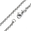 Skull Rhinestone Pendant Necklaces with Rolo Chains LS-NJEW-F309-08-3