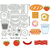 Breakfast Carbon Steel Cutting Dies Stencils DIY-WH0309-1825-2