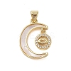 Brass Micro Pave Clear Cubic Zirconia Pendants KK-I712-49G-05-1