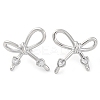 304 Stainless Steel Micro Pave Clear Cubic Zirconia Stud Earrings for Women EJEW-U023-05P-2