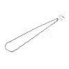 2.5MM 304 Stainless Steel Twisted Round Snake Chain & Boston Link Chain Necklaces NJEW-N058-15P-1