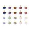 Fashewelry 20Pcs 10 Styles Natural Mixed Gemstone Pendants G-FW0001-39-23