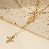 Vintage 306 Stainless Steel Crystal Rhinestone Rosary Bead Necklaces BS0386-3