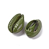 Baking Paint Cowrie Shell Beads SSHEL-M023-01H-2