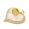 Mother's Day Brass Micro Pave Clear Cubic Zirconia Pendants FIND-Z041-21D-2