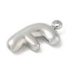 304 Stainless Steel Initial Pendants STAS-S186-12F-P-2
