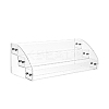 3-Tier Transparent Acrylic Nail Polish Organizer ODIS-WH0061-18A-1-8