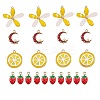 Alloy Enamel Pendants ENAM-SZ0001-17G-1