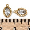 Ion Plating(IP) 304 Stainless Steel Micro Pave Cubic Zirconia Charms STAS-K256-19G-03-3