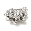 Rack Plating Brass Cubic Zirconia Pendants KK-M267-13P-2