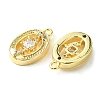 Brass Micro Pave Cubic Zirconia Charms KK-D092-04G-2