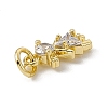 Brass Micro Pave Cubic Zirconia Charms ZIRC-F132-22G-3