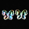 UV Plating Transparent Acrylic Beads OACR-K005-02-1