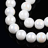 Electroplate Opaque Glass Beads Strands GLAA-T032-P8mm-AB02-2