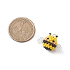 Glass Seed Beaded Bees Pendants PALLOY-MZ00939-2