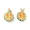 Brass Enamel Pendants KK-L256-44G-01-1