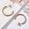 304 Stainless Steel Twist C-Shaped Stud Earrings EJEW-R017-03G-02-1
