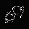 Anti-Tarnish Rhodium Plated 925 Sterling Silver Leverback Earrings STER-K168-003P-4