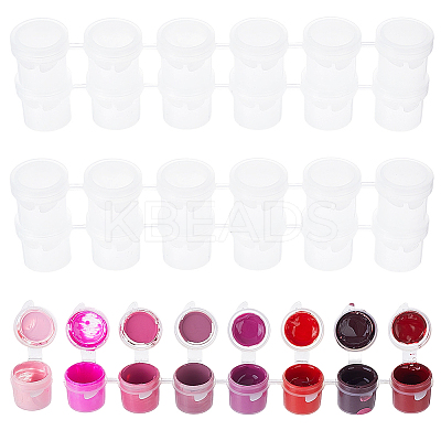 Plastic Empty Paint Pots Strips AJEW-GF0013-97-1