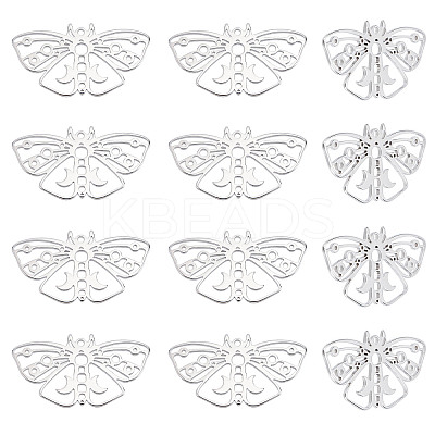 12Pcs 304 Stainless Steel Pendants STAS-DC0011-17-1